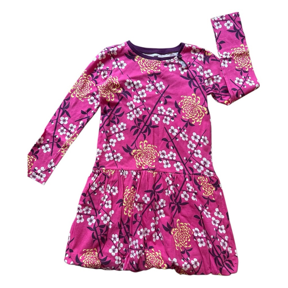 Tea Collection Sz 8 Pink Floral Dress with bubble skirt